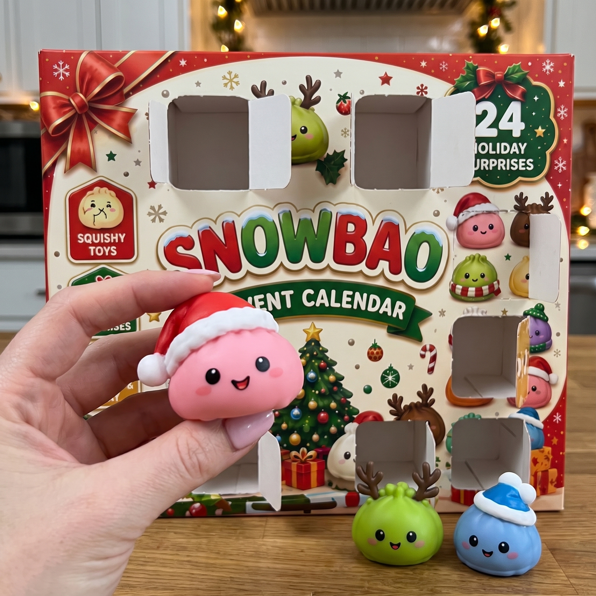 SnowBao unboxing, pink squishy