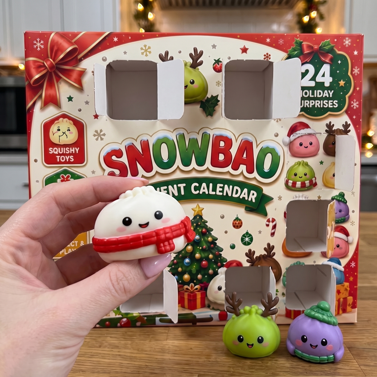 SnowBao unboxing, white squishy
